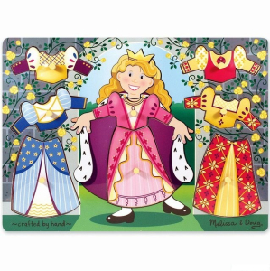 Puzzle oblékání na desce - Šatní skříň princezna, 8ks (M&D)