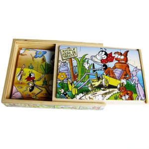 Puzzle dřevěné - V krabičce, Ferda Mravenec, 48ks (Bino)