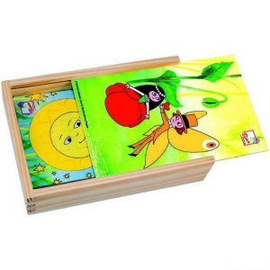 Puzzle dřevěné - V krabičce, Maková panenka, 48ks (Bino)