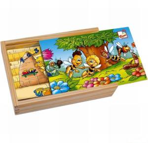 Puzzle dřevěné - V krabičce, Včelka Mája, 48ks (Bino)