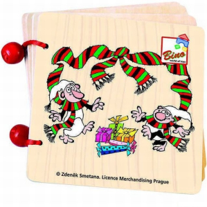 První knížka - Křemílek a Vochomůrka, 3 dřevěné listy (Bino)