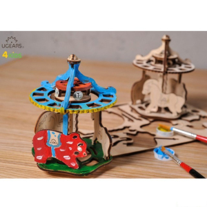 3D model k vybarvení - Kolotoč (Ugears)