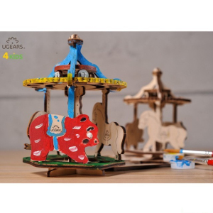 3D model k vybarvení - Kolotoč (Ugears)