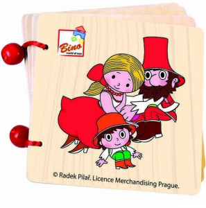 První knížka - Rumcajs, 3 dřevěné listy (Bino)