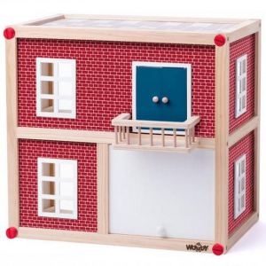 Domeček pro panenky - Kostka s garáží (Woody)