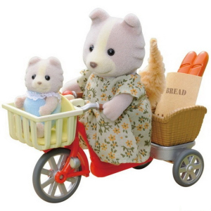 Sylvanian Families - Set, Psí rodinka na kole
