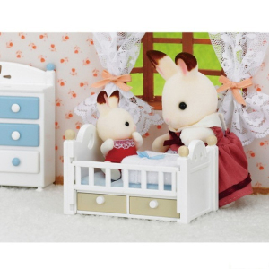 Sylvanian Families - Set, Miminko čokoládových králíčků s dětskou postýlkou