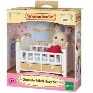 Sylvanian Families - Set, Miminko čokoládových králíčků s dětskou postýlkou