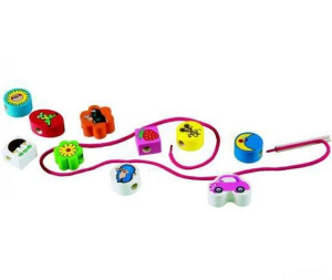 Navlékání tvarů - Navlékačka Krtek, 10ks (Detoa)