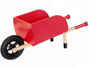 Zahradní kolečko - Dřevěné, červené (Woody)