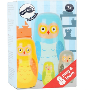 Dřevěná hračka - Matrjoška, Soví rodina (Small foot)