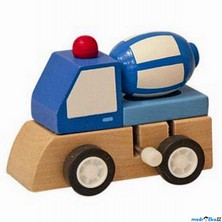Auto - Natahovací autíčko, Modrá automíchačka (Woody)