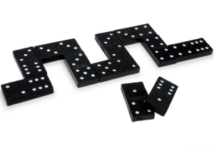 Domino - Klasické černé, retro balení, 28ks (Russimco)