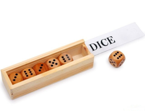 Hrací kostka dřevěná - Malá 18mm přírodní, 6ks v krabičce (Legler)