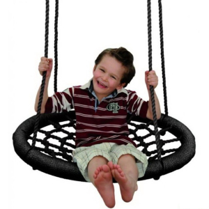 Houpačka - Houpací kruh, černý, průměr 85cm (Woody)