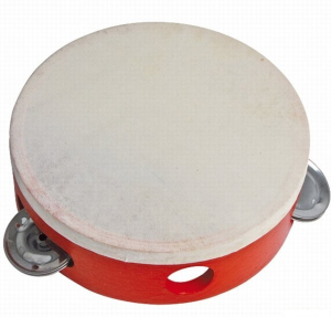 Hudba - Tamburína malá, červená (Legler)