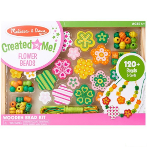 Navlékací perle - Set korálků, Květiny 120ks (M&D)