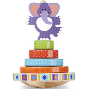 Skládačka s kroužky - Kolébací slon (M&D)