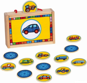 Pexeso - Kulaté, Doprava v kufříku, 24ks (Bino)