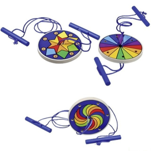 Motorická hra - Rotující disk na provázku, 1ks (Goki)