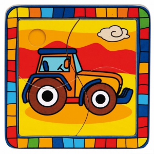 Puzzle pro nejmenší - Na desce, Traktor (Bino)