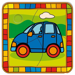Puzzle pro nejmenší - Na desce, Auto (Bino)