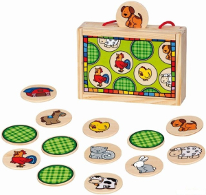 Pexeso - Kulaté, Zvířátka v kufříku, 24ks (Bino)