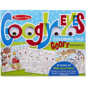 Omalovánky - Velké 30ks, Zvířata s hýbacíma očima (M&D)