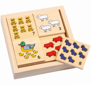 Pexeso - Domácí zvířátka s počty, 20ks (Legler)