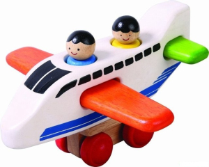 Skládací hračka - Dřevěné letadlo skládačka (Voila)