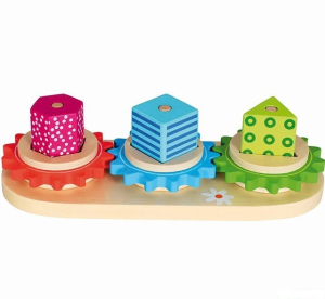 Skládačka - Ozubená kola, Poznej tvary, Trio (Bino)