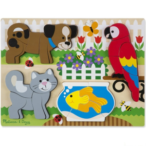 Puzzle pro nejmenší - Vkládačka A3, Mazlíčci (M&D)