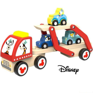Auto - Dřevěný Goofyho tahač s autíčky (Disney Derrson)