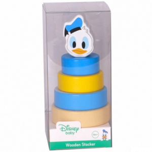 Skládačka s kroužky - Dřevěná pyramida Kačer Donald (Disney Derrson)