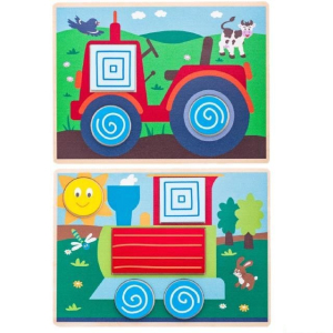Vkládačka - Didaktická vkládačka, 10 obrázků (Woody)