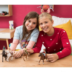 Schleich - Kůň s jezdcem, Hnědovláska Lisa a kůň Storm