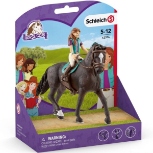 Schleich - Kůň s jezdcem, Hnědovláska Lisa a kůň Storm