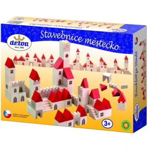 Stavebnice dřevěná - Městečko, 96 dílků (Detoa)