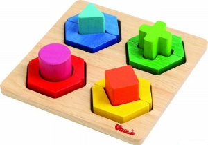 Vkládačka - Geometrické tvary na desce (Voila)