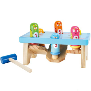 Zatloukačka - Dřevěná hra zatloukej ptáka (Small foot)