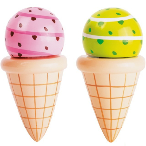 Kuchyň - Zmrzliny v kornoutu dřevěné, 2ks (Small foot)