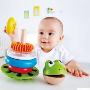 Skládačka s kroužky - Žabák (Hape)