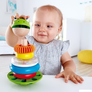 Skládačka s kroužky - Žabák (Hape)