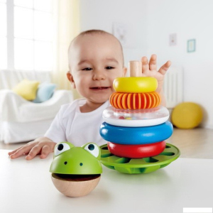 Skládačka s kroužky - Žabák (Hape)