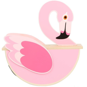 Pokladnička - Houpací, Plameňák dřevěný (Small foot)