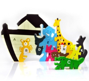 Puzzle výukové - Noemova archa s abecedou (Woto)