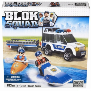 Mega Bloks - Kostky micro, Blok Squad, Policie na pláži