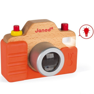 Fotoaparát dětský - Dřevěný se zvukem a světlem (Janod)