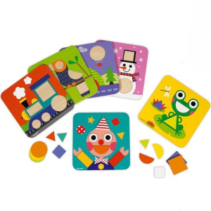 Puzzle pro nejmenší - Vkládačka, Tvary a barvy (Janod)