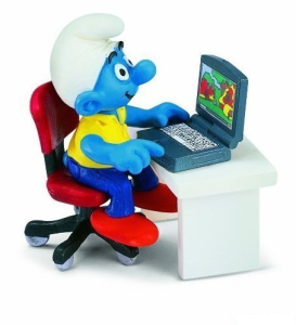 Schleich - Šmoulové, Šmoula s notebookem